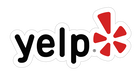 Yelp logo and link to profile